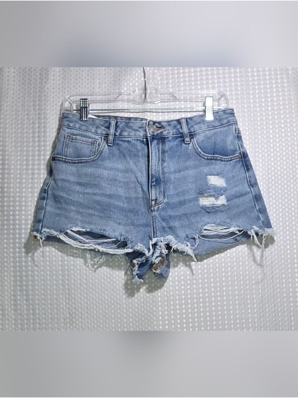 PacSun High Rise Festival Distressed Denim Shorts Size 29 - Picture 8 of 12
